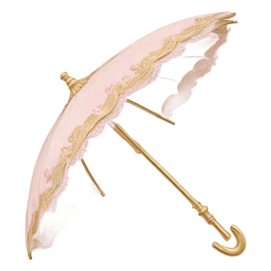 vintage pale pink rococo parasol sticker