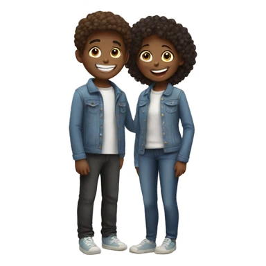 happy moment with friends boy and girl sticker