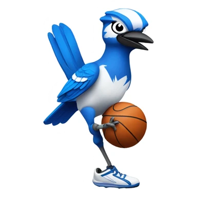 Bluejay playing basketball sticker