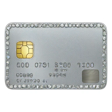 Silver credit card with gems sticker