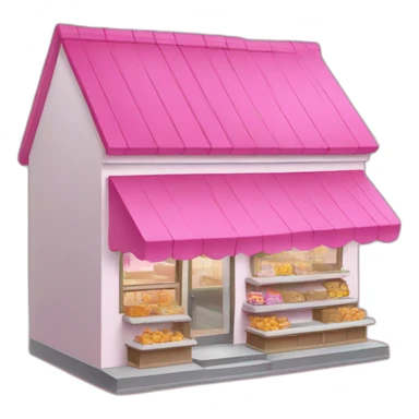 Grandma's store building with pink color elements sticker