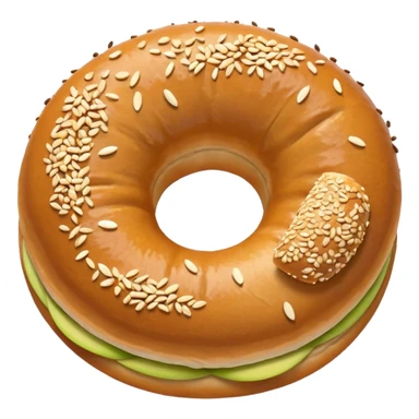 simit with a bite taken, apple style emoji sticker