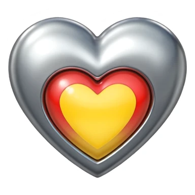 Chrome heart sticker