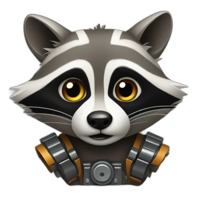 mechanical raccoon sticker