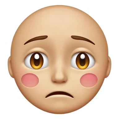 so like a sad face 🥺 and mix of this☺️ and this😔, like someone is sad because you ignore them but they have that cute smiley face with watery but not watery eyes and you cant say no to them, but make it classic emoji not woman or man emoji sticker