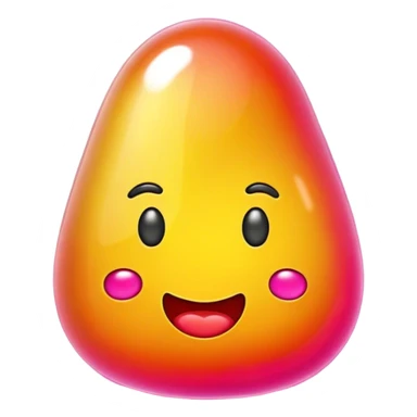 neon jelly bean poop emoji sticker