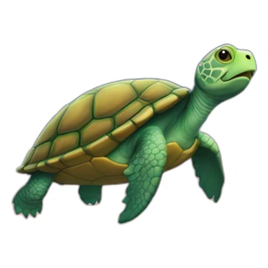 a turtle in the sky sticker
