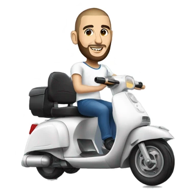 Benzema en scooter  sticker