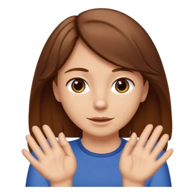 A person pawing with their hands like a dog sticker