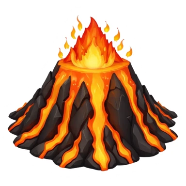 Un animal de volcan avec flammes sticker