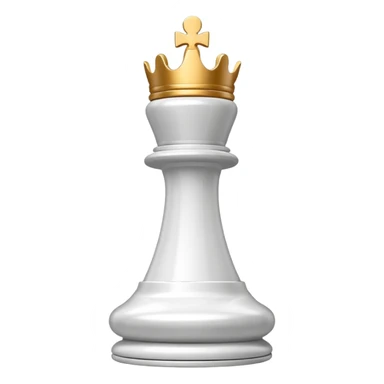 white plastic chess pieces, queen sticker