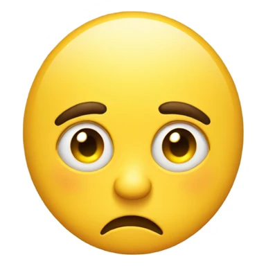 Normal emoyi yellow circle dot with 👀this kind of side eye on the right side of head that are judjing and annoyed bit angry  By you lips pouting like an emoyi  sticker