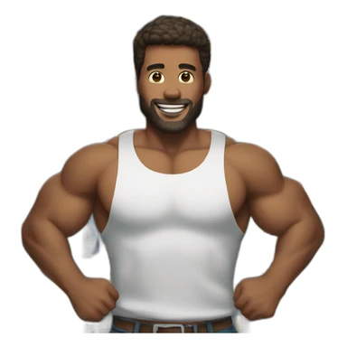 man with beer cans instead of biceps sticker