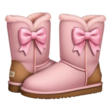 Uggs with baby pink bows sticker