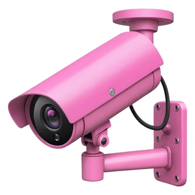 Security Camera pink with graffity sticker