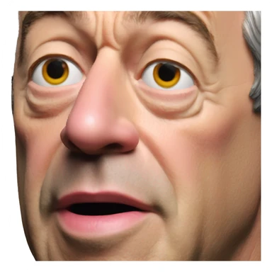 Nigel Farage side profile pog expression sticker