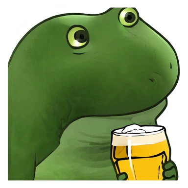 Baby holding beer sticker