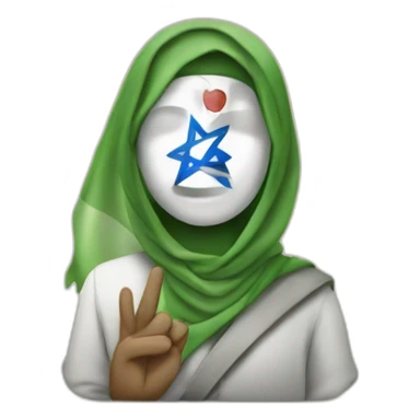 palestine peace with israel sticker