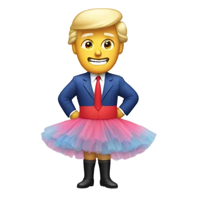 trump in tutu sticker
