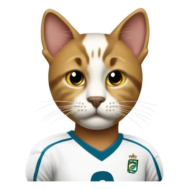 Cat wearing football jerser cristiano ronaldo 2008 sticker