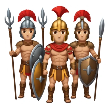 group of ancient trojan warriors sticker
