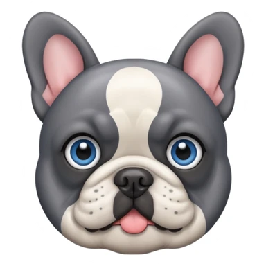 French bulldog cute grey blue with blue eyes sticker