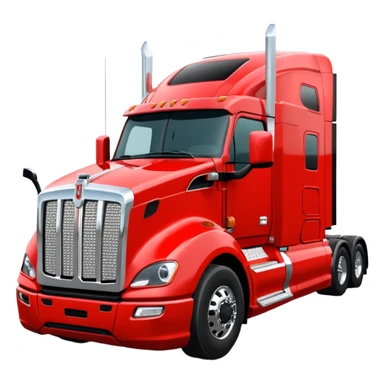2026 Black Kenworth T680 Flat Top Semi Sleeper longer cab with stacks make realistic sticker
