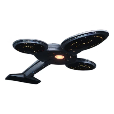star trek enterprise flying over black hole sticker