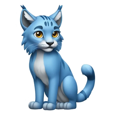 A blue lynx full body sticker