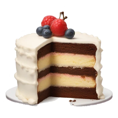 half eaten cake  sticker