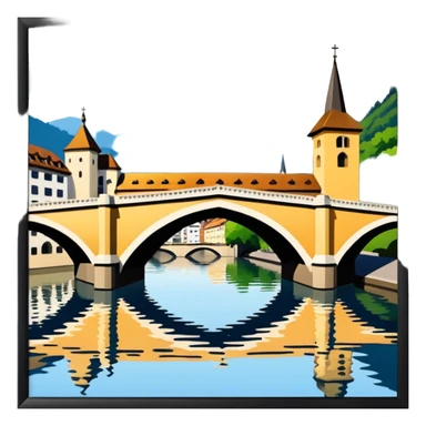chapel bridge lucerne sticker