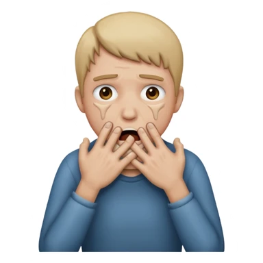 a person chocking themself with both hands  sticker