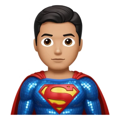 Superman with Sequin Outfit sticker