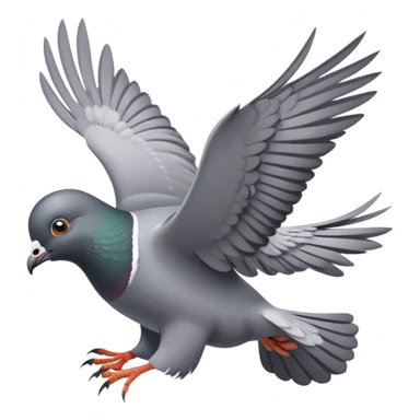 angry pigeon dive bombing sticker