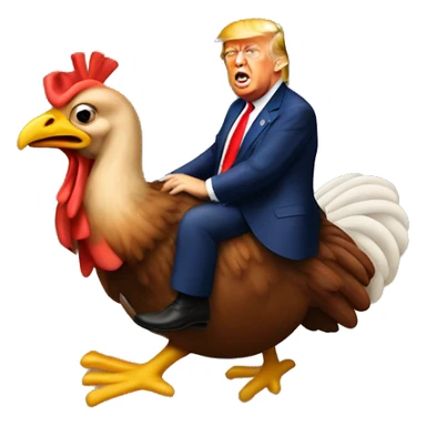 Donald trump riding a turkey sticker