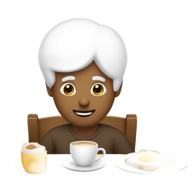 Man eating breakfast sticker