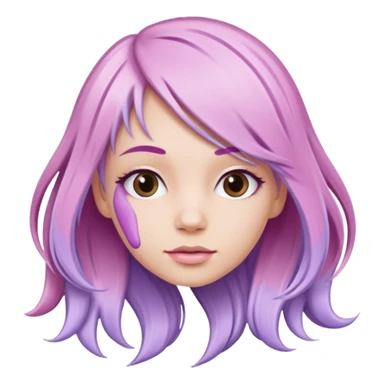 tubes of pastel pink and lilac hair dye, with a bit of dye coming out sticker