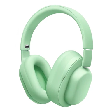 Pale pastel green AirPod maxes sticker