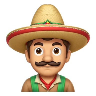 mexican mario bros with a sombrero  sticker