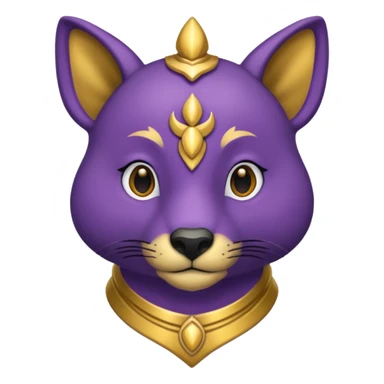 The sha animal that represents the god Sutekh/Set in ancient egyptian mythology, themed purple and gold, but male anthropomorphic sticker