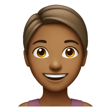 Light brown girl smiling by window sticker