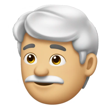 creame un emoji de un varon de 25 años casi gordito de piel blanca y con cabello negro rulo un poco largo sticker