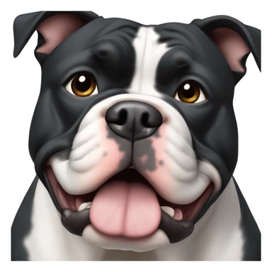 black american bully with black nose sticker