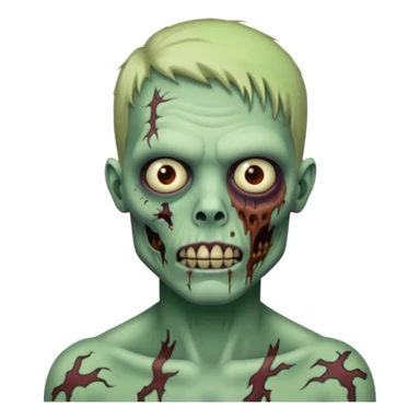 zombie with tattoos sticker