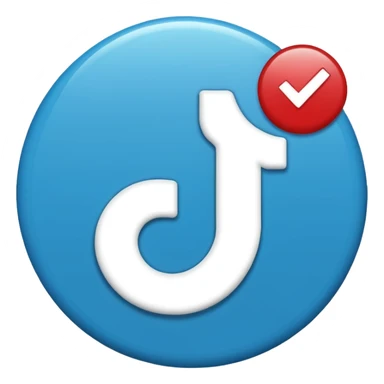 Make me an emoji thats look exactly like the TikTok verified emoji a blue tick make it exactly no difference  sticker