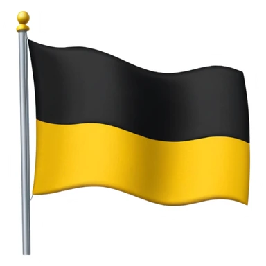 Flag tricolour up to down black yellow and white sticker