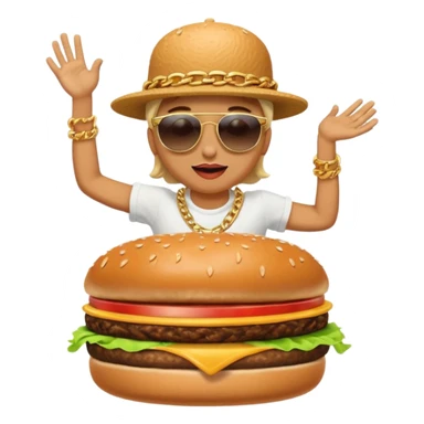  twerking on a burger cuh sticker