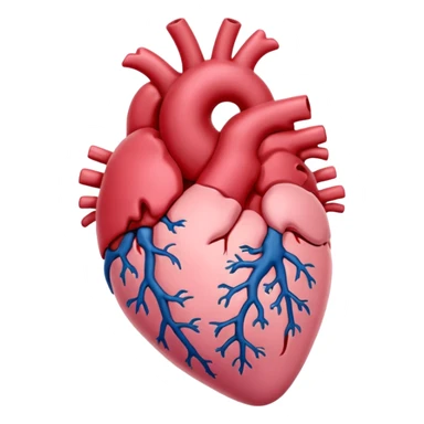 anatomical heart, soft pink, light, variation 3 sticker