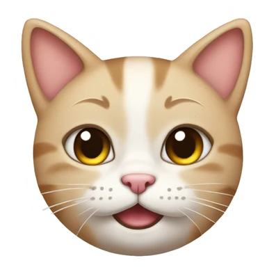 Cat smirking with blush sticker