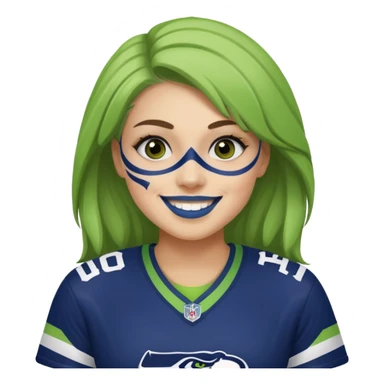 seahawks fan female sticker